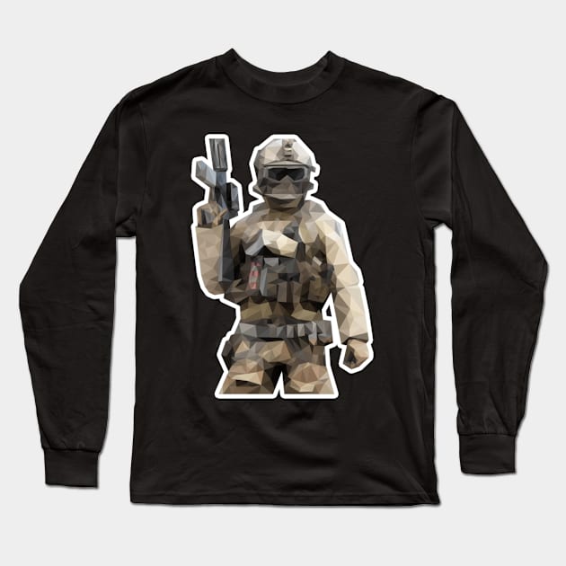 Poly Soldier Long Sleeve T-Shirt by jesse_kyle_